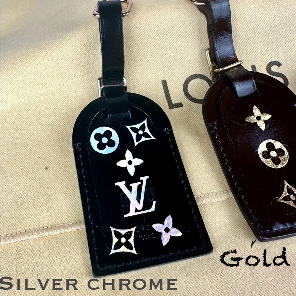 Louis Vuitton Leather Luggage Name Tag Bag charm keychains CUSTOMIZED - Picture 3 of 9